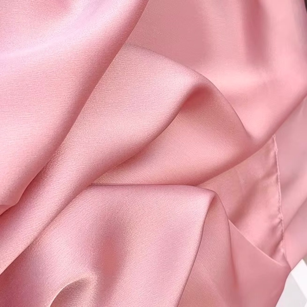 Light Pink 100% SILK SATIN Large Shawl Scarf Wrap Wedding Bridesmaid Cover up - Picture 8 of 8